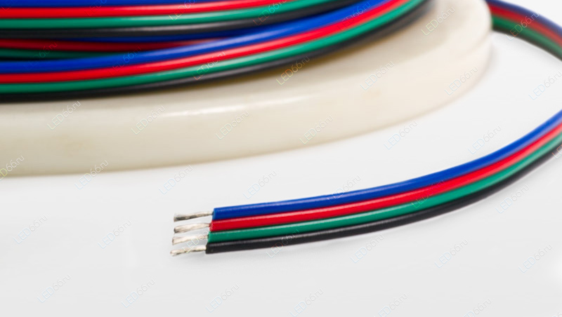 Провода для подключения светодиодной ленты  Провод гибкий RGB