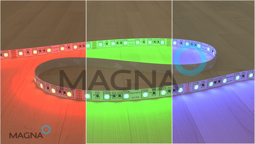 RGB светодиодная лента Magna Magna L60 RGB включенная