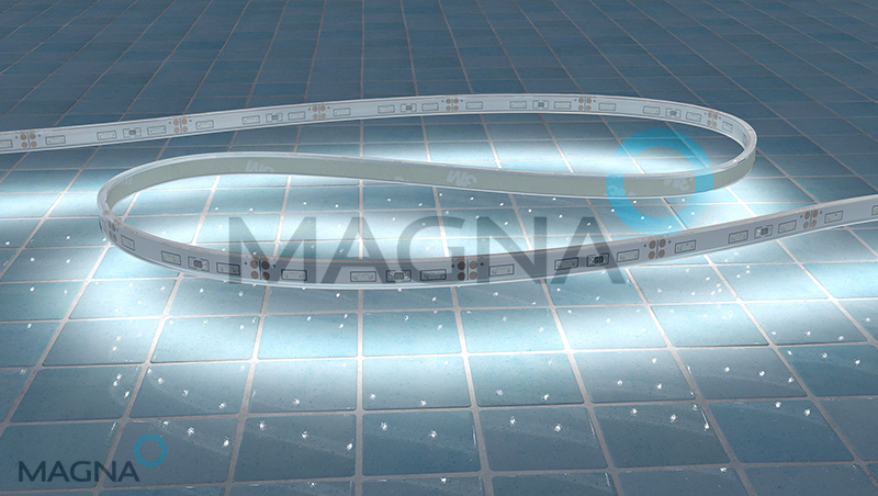 Влагозащищиенная светодиодная лента Magna Magna Type XS IP67 включенная